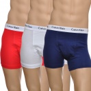 3 Pack Pánské boxerky Calvin Klein - červená/bílá/modrá