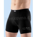 Boxerky Gino bamboo s motivem delší - černá
